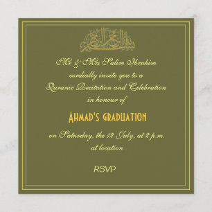 Quranic recitation muslim celebration invite