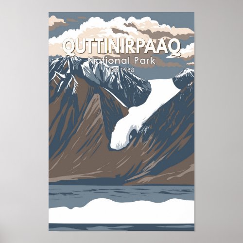 Quttinirpaaq National Park Canda Travel Vintage Poster
