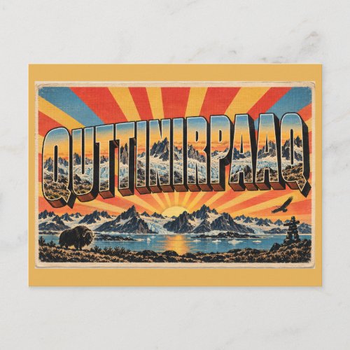 Quttinirpaaq NU Arctic Peaks Ice Cap Art Postcard