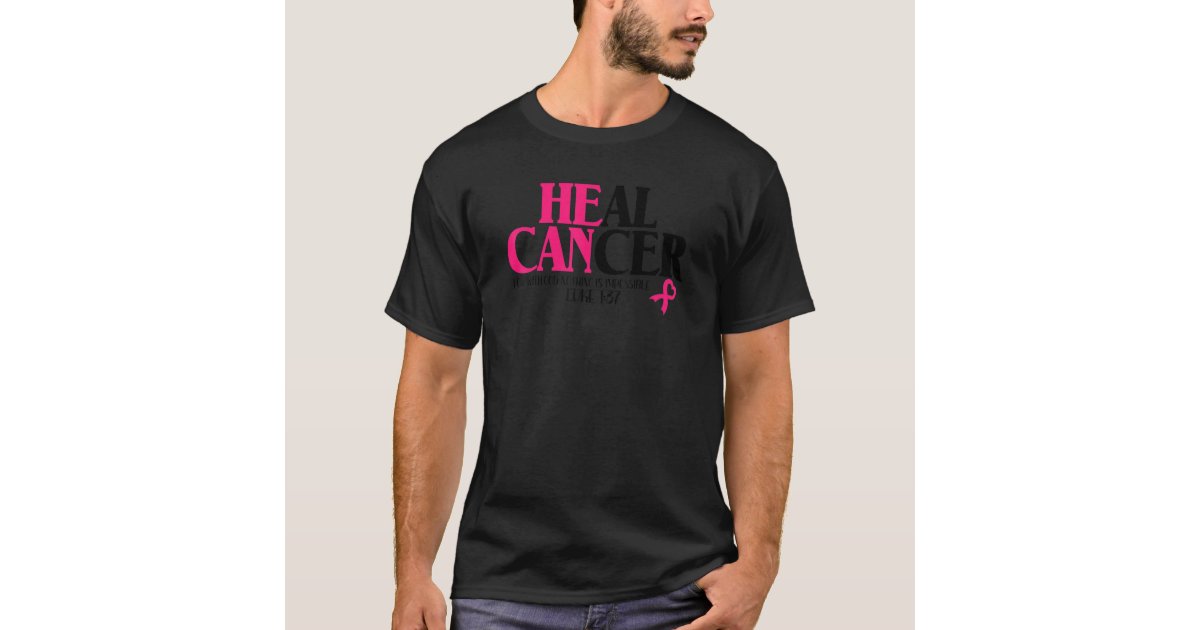 He Can Heal Cancer Breast Cancer Awareness Month T-Shirt, Crewneck