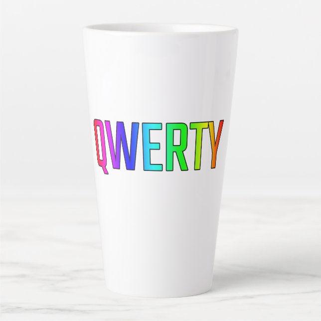 QWERTY LATTE MUG (Front)
