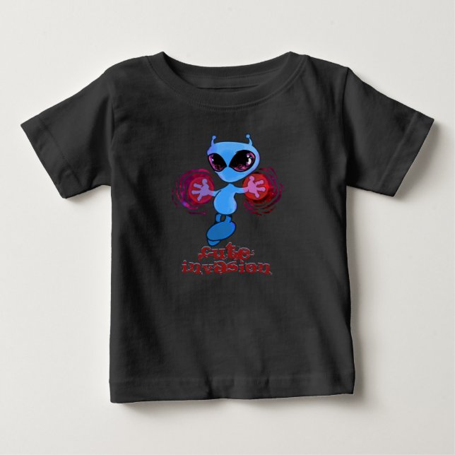 Qwiby: Cute Invasion Baby T-Shirt (Front)