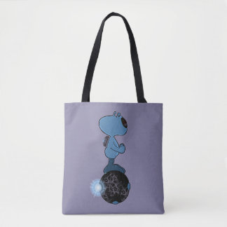 Qwiby on his Sphere Rider Tote Bag