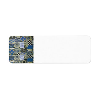 QWL_BluePatchworkQuilt SCRAPBOOKING TEXTILES BLUE Label