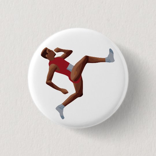 QWOP Goofy Track Runner Pinback Button