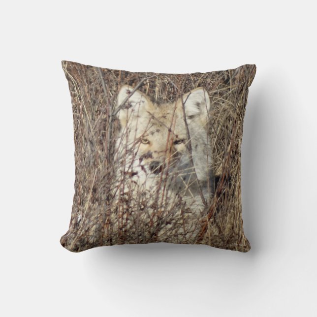 R21 Coyote "Watching You" Throw Pillow (Front)