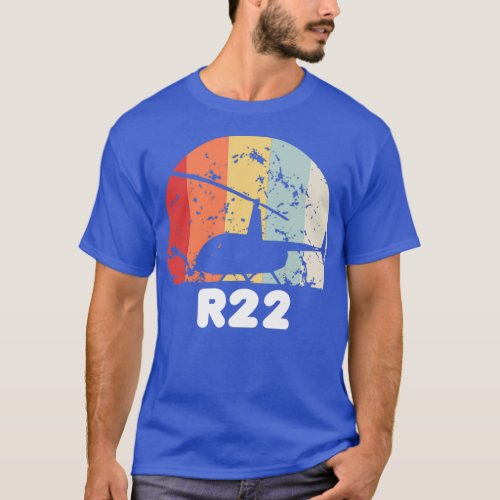 R22 Commercial Pilot Retro Vintage Helicopter For  T_Shirt