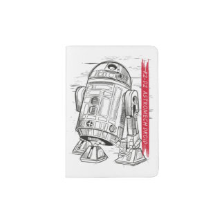 R2-D2 Astromech Droid Sketch Passport Holder