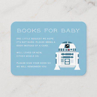 R2-D2 Baby Shower - Books for Baby Enclosure Card