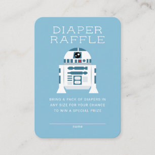 R2-D2 Baby Shower - Diaper Raffle Enclosure Card