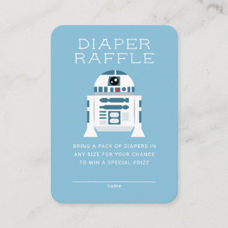 R2-D2 Baby Shower - Diaper Raffle Enclosure Card