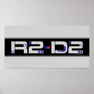 R2-D2 Character Name Graphic Poster
