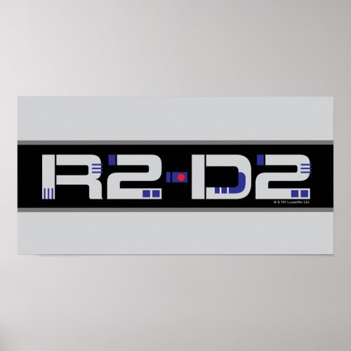 R2_D2 Character Name Graphic Poster