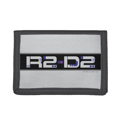 R2_D2 Character Name Graphic Trifold Wallet