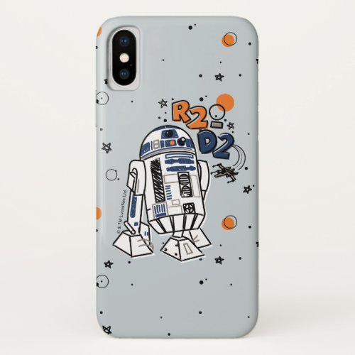 R2_D2 Doodle iPhone X Case