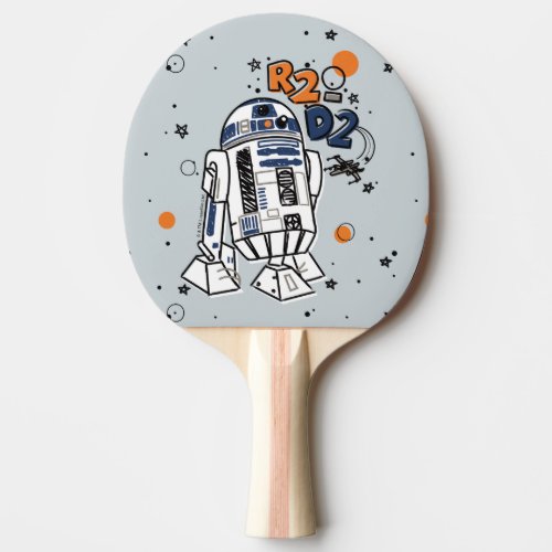R2_D2 Doodle Ping Pong Paddle