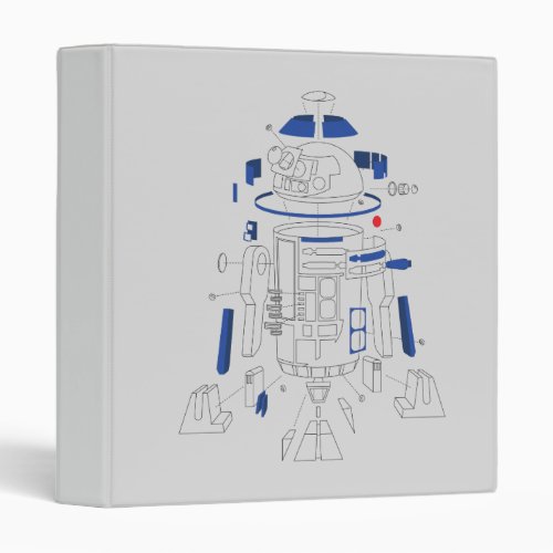R2_D2 Exploded View Drawing 3 Ring Binder