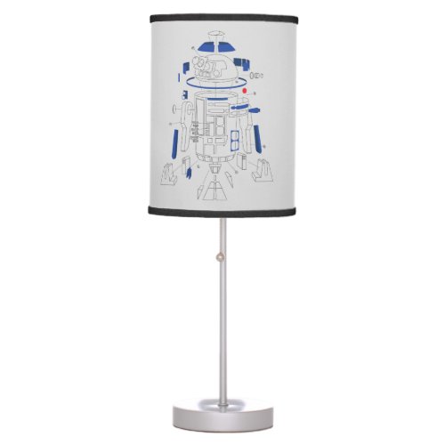 R2_D2 Exploded View Drawing Table Lamp