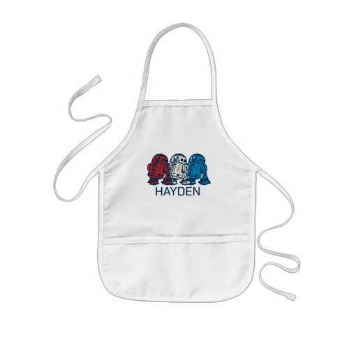 R2_D2 Red White and Blue Kids Apron