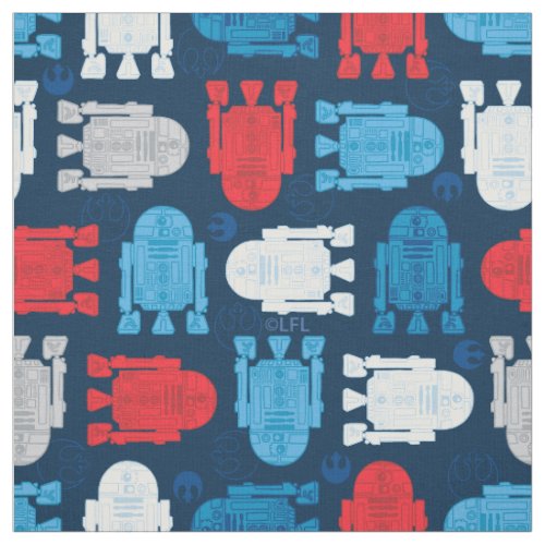 R2_D2 Red White and Blue Pattern Fabric