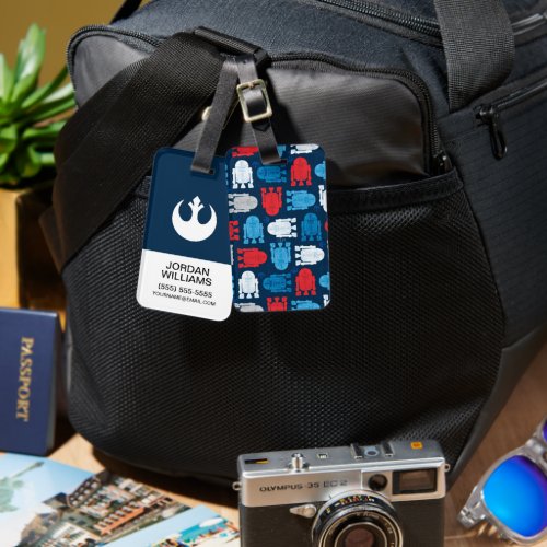 R2_D2 Red White and Blue Pattern Luggage Tag