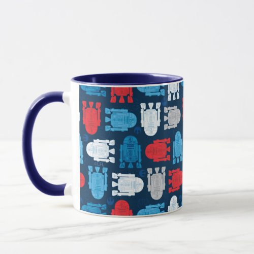 R2_D2 Red White and Blue Pattern Mug