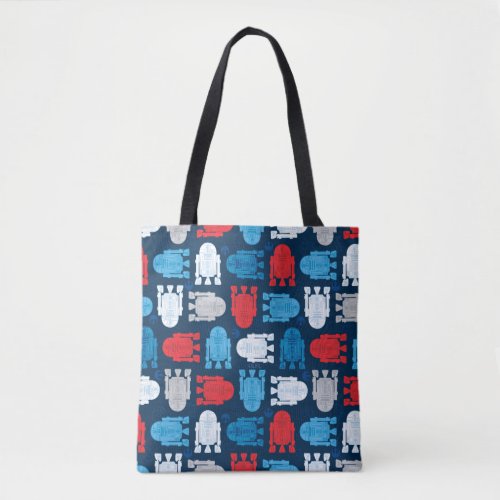 R2_D2 Red White and Blue Pattern Tote Bag