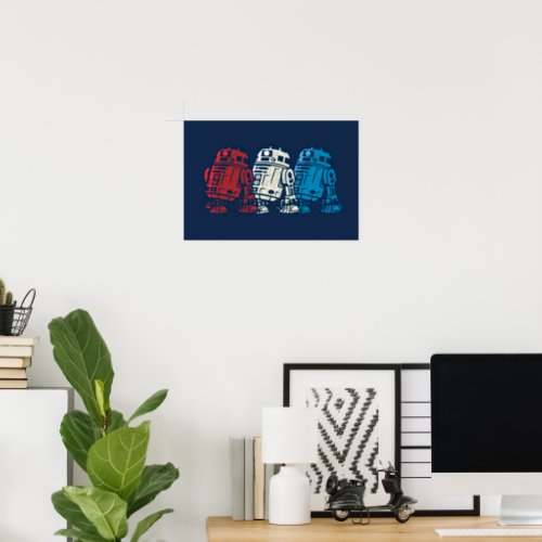 R2_D2 Red White and Blue Poster