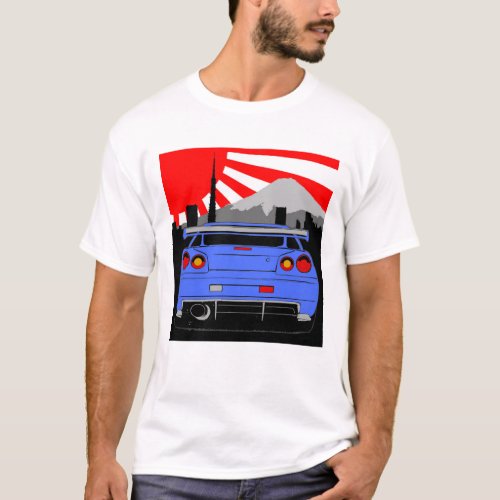 R34 and the rising sun T_Shirt