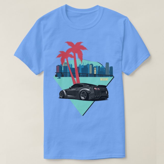 R35 GTR Skyline Miami JDM Tuning T-Shirt (Design Front)