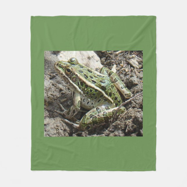R3 Leopard Frog Fleece Blanket (Front)