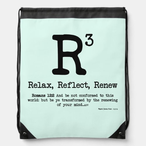 R3 Relax Reflect Renew Drawstring Bag