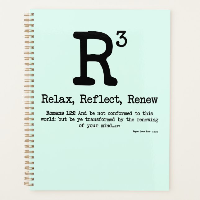 R3: Relax, Reflect, Renew Planner (Front)