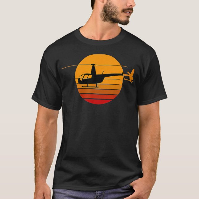 R44 Helicopter Pilot Aviation R44 Helicopter T-Shirt (Front)