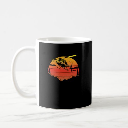 R44 Helicopter Pilot Aviation Sunset Mountain Airc Coffee Mug