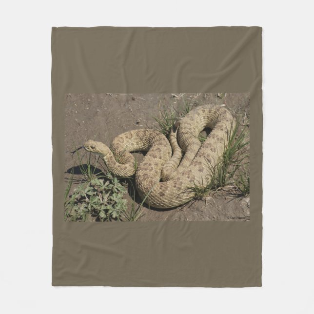 R6 Prairie Rattlesnake Fleece Blanket (Front)