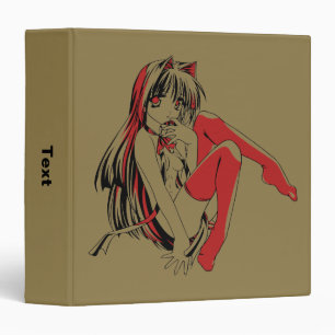 R & B Manga, Neko Catgirl Furry Loli Anime 3 Ring Binder