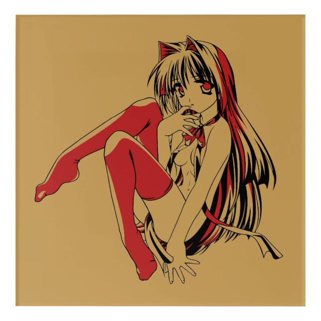 R & B Manga, Neko Catgirl Furry Loli Anime Acrylic Print (Front)