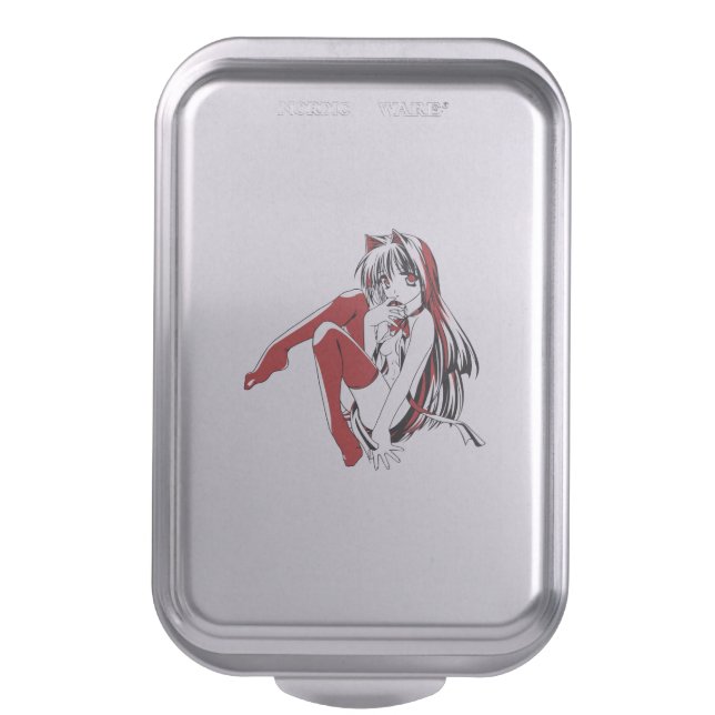R & B Manga, Neko Catgirl Furry Loli Anime Cake Pan (Front Vertical)