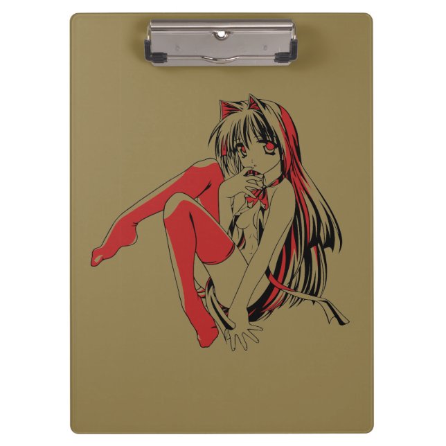 R & B Manga, Neko Catgirl Furry Loli Anime Clipboard (Front)