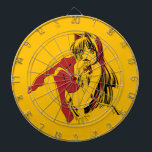 R & B Manga, Neko Catgirl Furry Loli Anime Dart Board<br><div class="desc">The image is a manga-style pin-up that smolders with the playful allure of a seductive neko girl. With a wink that promises mischief, she leans in, her long, flowing hair cascading down like a silken waterfall that caresses her curvaceous figure. Playful features, accented by a pair of cat-ear styled locks,...</div>