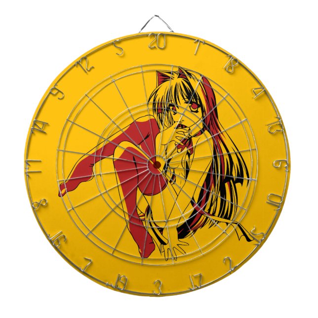 R & B Manga, Neko Catgirl Furry Loli Anime Dart Board (Front)
