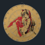 R & B Manga, Neko Catgirl Furry Loli Anime Dart Board<br><div class="desc">The image is a manga-style pin-up that smolders with the playful allure of a seductive neko girl. With a wink that promises mischief, she leans in, her long, flowing hair cascading down like a silken waterfall that caresses her curvaceous figure. Playful features, accented by a pair of cat-ear styled locks,...</div>