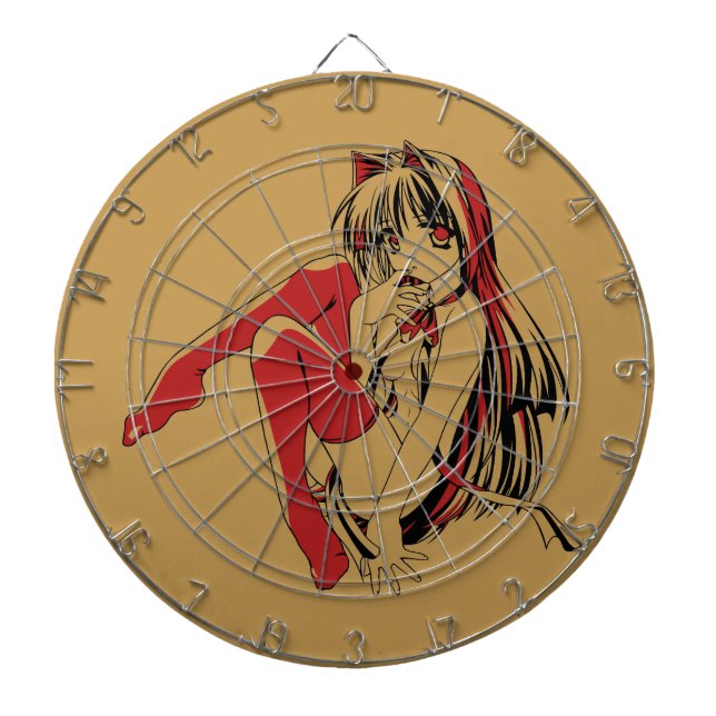 R & B Manga, Neko Catgirl Furry Loli Anime Dart Board (Front)