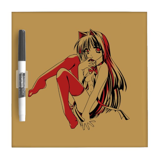 R & B Manga, Neko Catgirl Furry Loli Anime Dry Erase Board (Front)