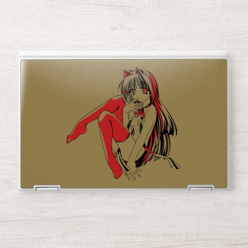 R  B Manga Neko Catgirl Furry Loli Anime HP Laptop Skin