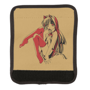 R & B Manga, Neko Catgirl Furry Loli Anime Luggage Handle Wrap