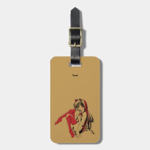 R  B Manga Neko Catgirl Furry Loli Anime Luggage Tag