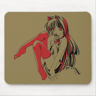 R & B Manga, Neko Catgirl Furry Loli Anime Mouse Pad