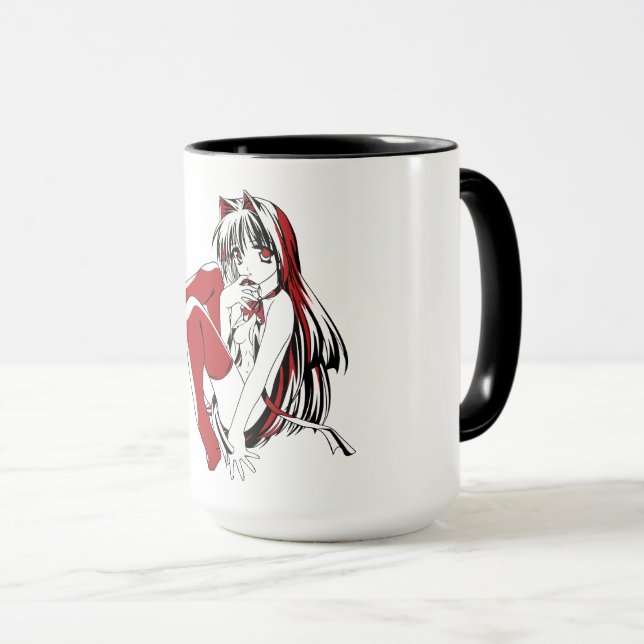 R & B Manga, Neko Catgirl Furry Loli Anime Mug (Front Right)
